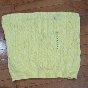 Ralph Lauren Yellow Cable Knit Tube Top Sweater Rare Find